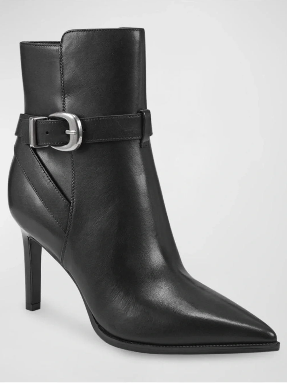 Marc Fisher LTD Black Leather Rafia Bootie